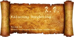 Kalocsay Vendelina névjegykártya